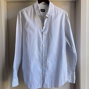 Giorgio Armani Woven Button Down Dress Shirt